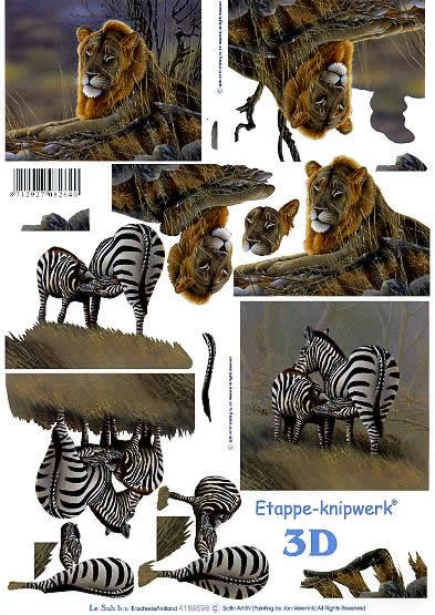 3D-Bogen LeSuh 4169598 Lwe und Zebra