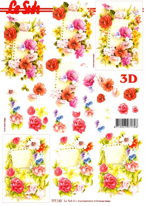 3D-Bogen LeSuh 777.143 Blatt mit Blumen