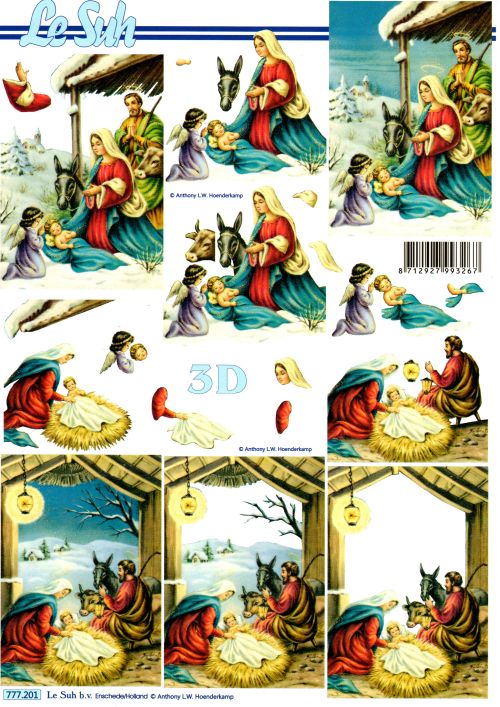 3D-Bogen LeSuh 777.201 Weihnachtskrippe