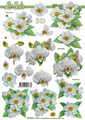 3D-Bogen LeSuh 777.224 Weie Blumen