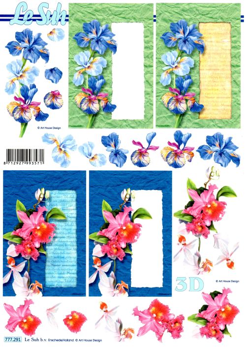 3D-Bogen LeSuh 777.291 Karte mit Blumen