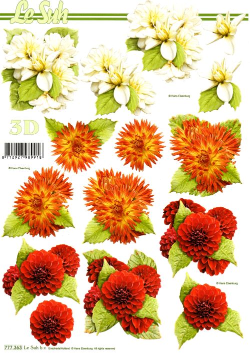 3D-Bogen LeSuh 777.363 Dahlienblten