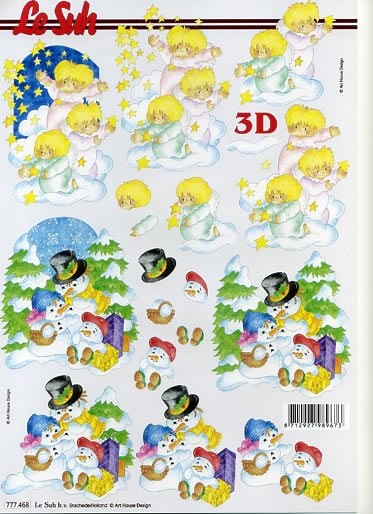 3D-Bogen LeSuh 777.468 Engel und Schneemann