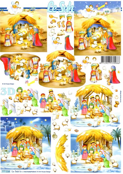 3D-Bogen LeSuh 777.516 Weihnachtskrippe