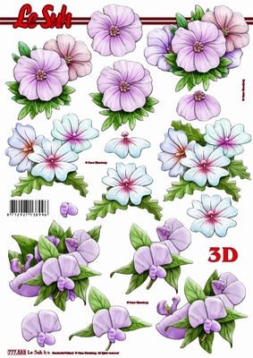 3D-Bogen LeSuh 777.533 Lila Blumen