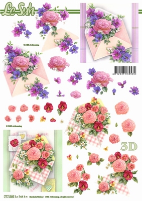 3D-Bogen LeSuh 777.565 Blumen im Brief