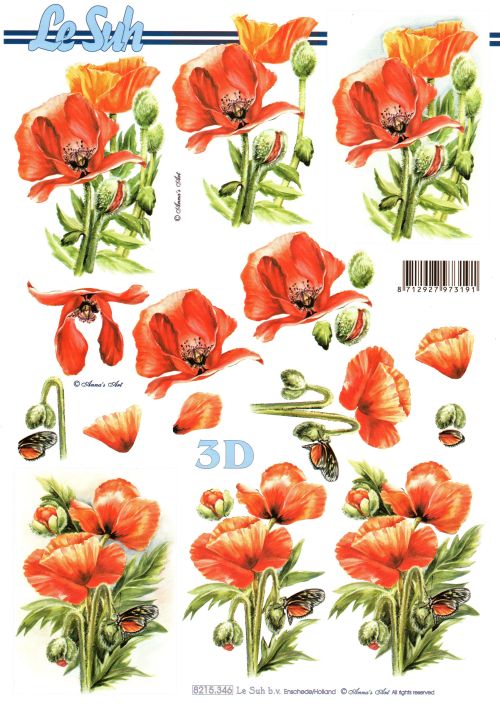 3D-Bogen LeSuh 8215346 KLatschmohn