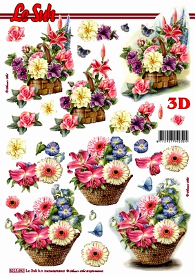 3D-Bogen LeSuh 8215692 Blumen im Korb
