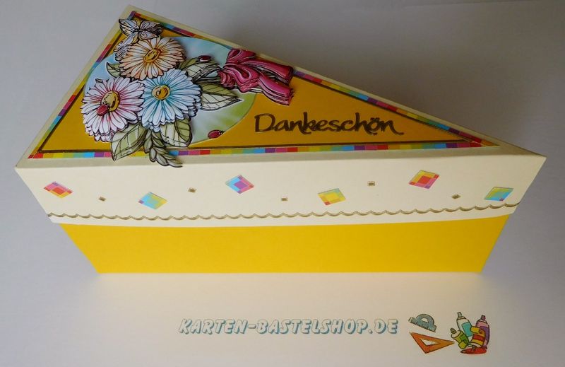 Geschenkschachtel Tortenstck basteln
