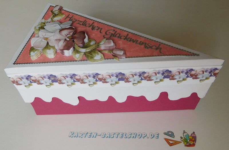 Geschenkschachtel Tortenstck basteln