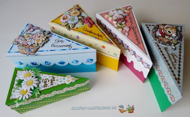 Geschenkschachtel Tortenstck basteln
