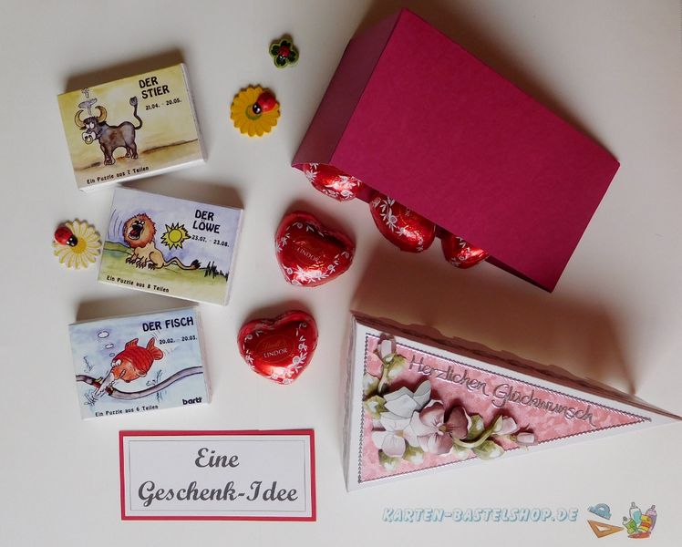 Geschenkschachtel Tortenstck Geschenkidee