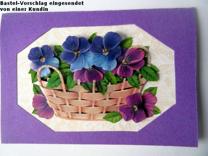 Basteltipp 3D-Karte mit Blumen