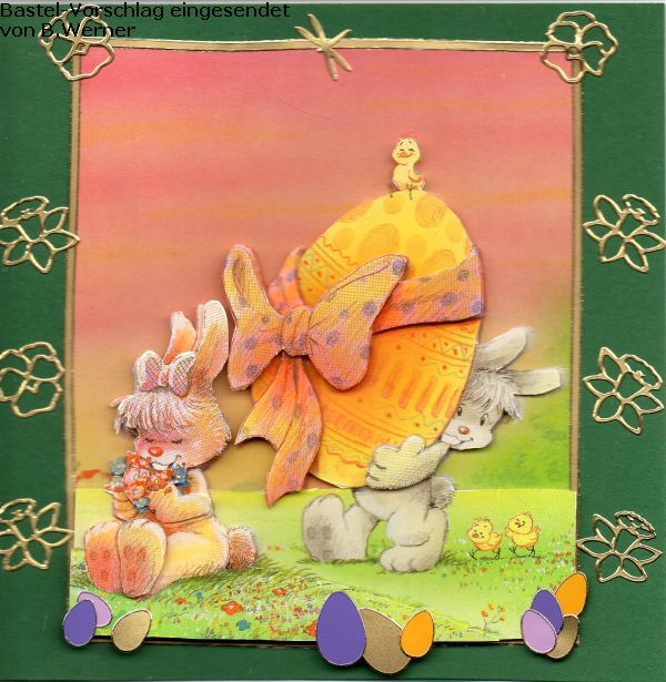 Basteltipp 3D-Karte Ostern, quadratisch