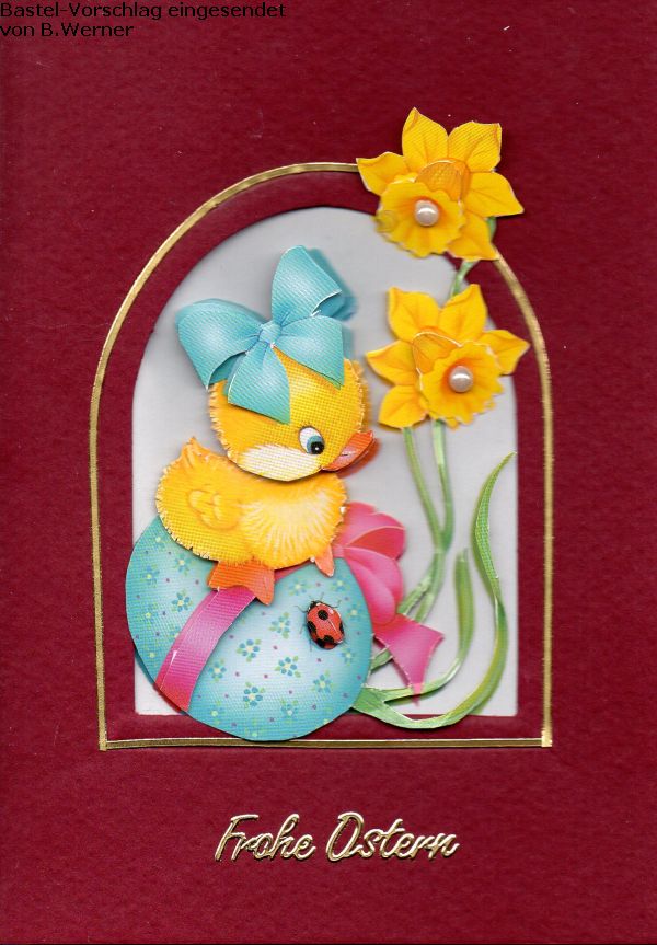 Basteltipp 3D-Karte Frohe Ostern mit Kken