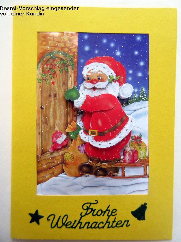 Basteltipp 3D-Karte Frohe Weihnachten