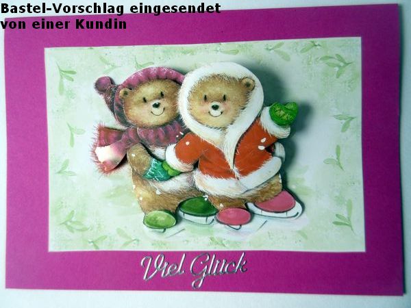 Basteltipp 3D-Karte Viel Glck, weihnachtlich