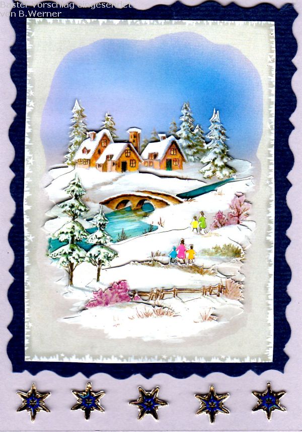 Basteltipp 3D-Karte Winterdorf