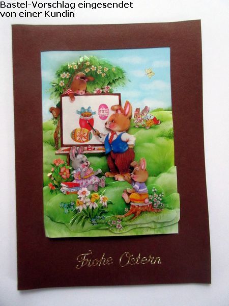 Basteltipp 3D-Karte Lehrer Osterhase