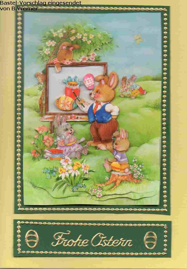 Basteltipp 3D-Karte Lehrer Osterhase
