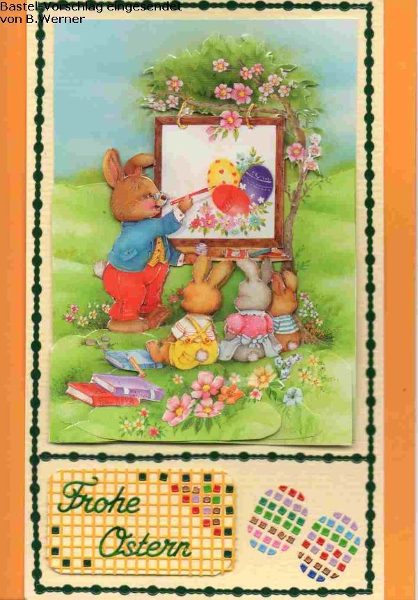 Basteltipp 3D-Karte Lehrer Osterhase
