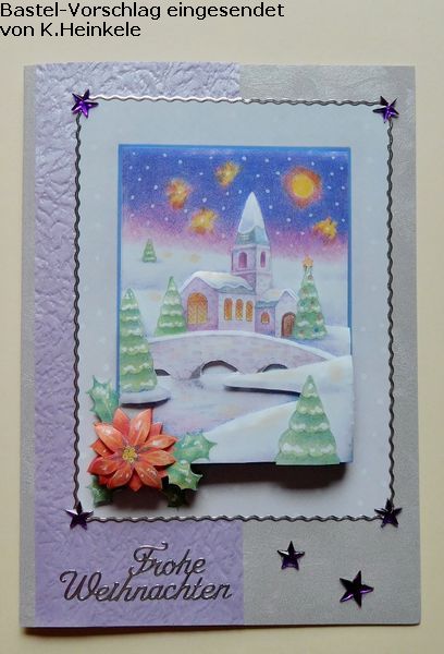 Basteltipp 3D-Karte Frohe Weihnachten, Kirche