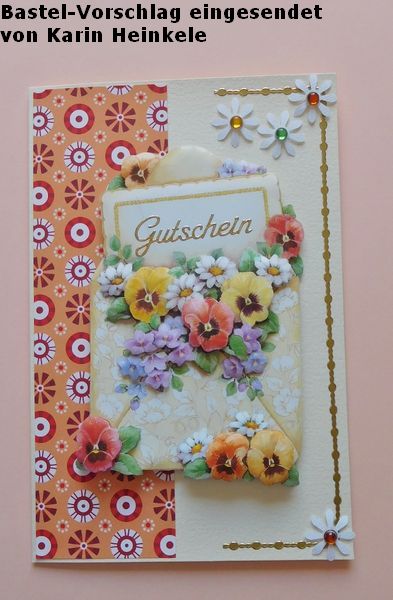 Basteltipp Gutscheinkarte mit Veilchen mit dem 3D-Bogen 4169635