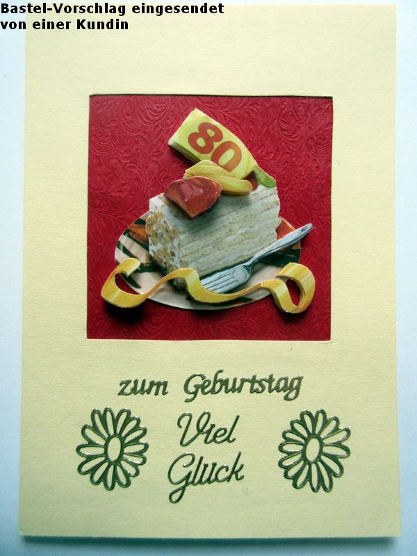 Basteltipp 3D-Karte 80.Geburtstag