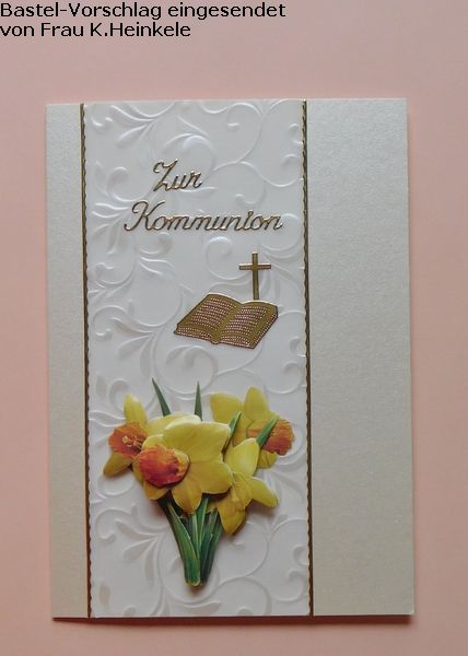 Basteltipp 3D-Karte Kommunion Frhlingsblumen
