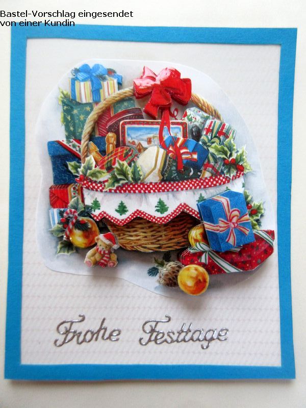 Basteltipp 3D-Karte Frohe Festtage