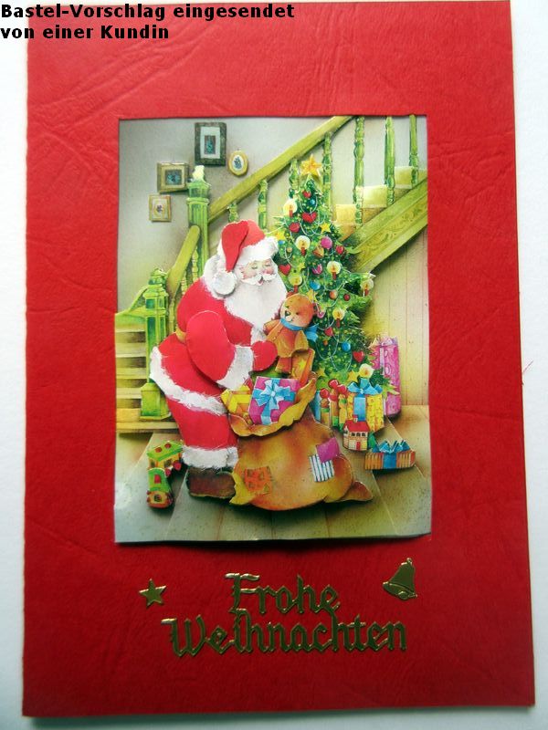 Basteltipp 3D-Karte Frohe Weihnachten