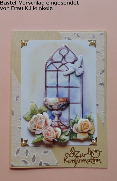 Basteltipp 3D-Karte Konfirmation Kirchenfenster