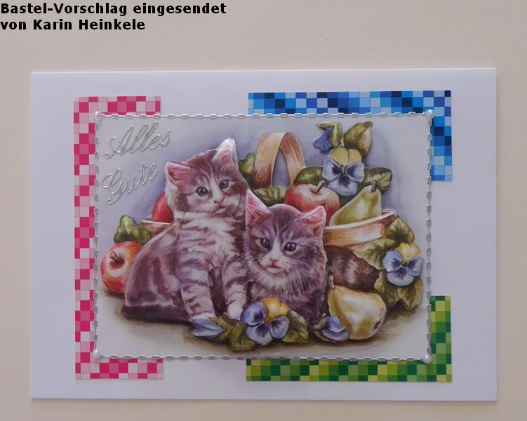 Basteltipp 3D-Karte Alles Gute mit Karo-Line