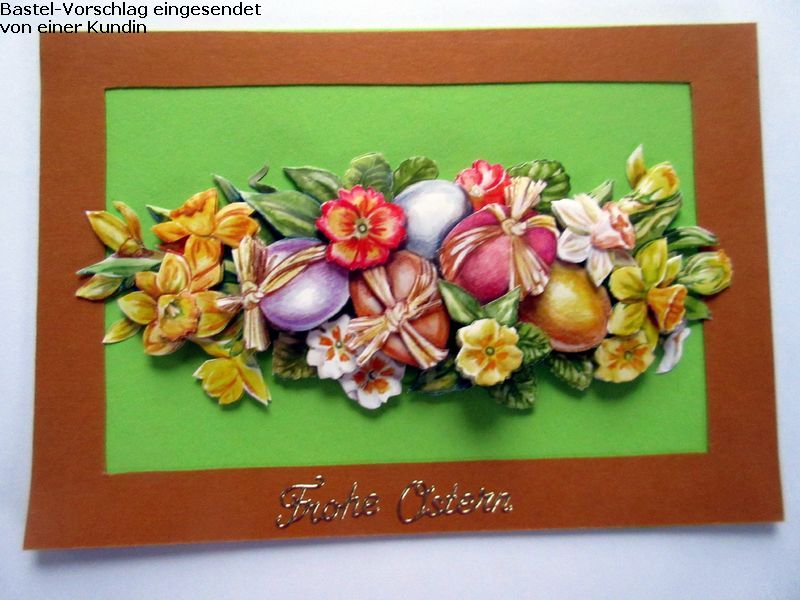 Basteltipp 3D-Karte Frohe Ostern mit Frhlingsblumen