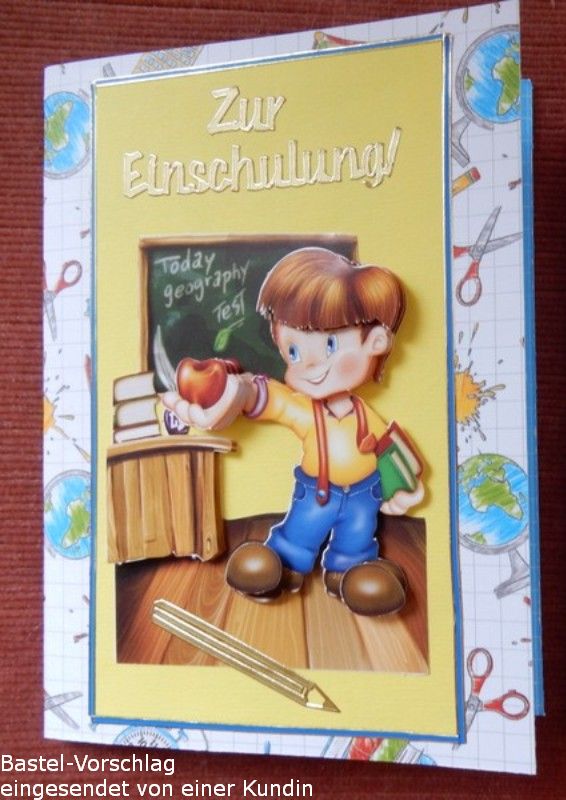 Basteltipp 3D-Karte Zur Einschulung