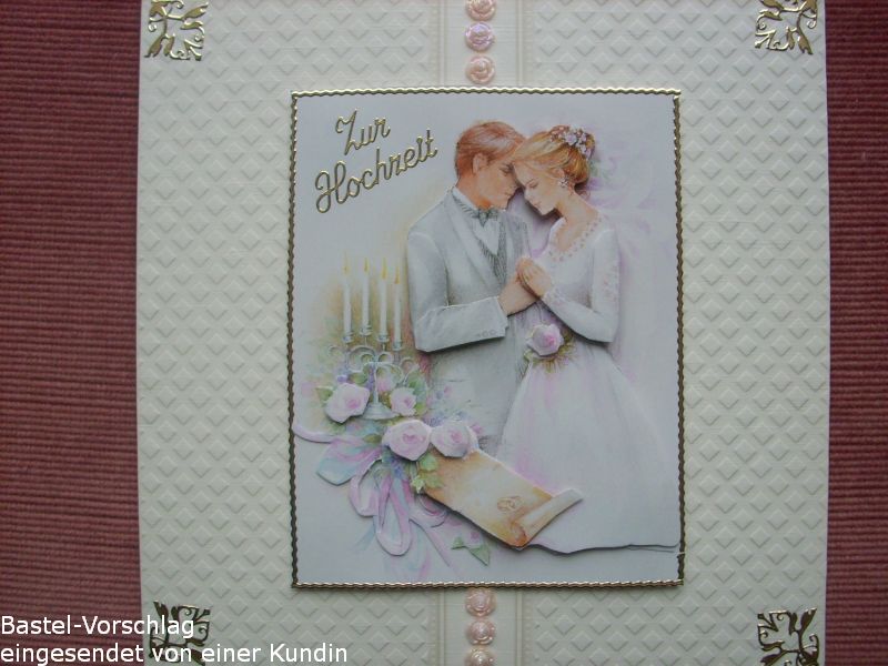 Basteltipp 3D-Karte Zur Hochzeit quadratisch