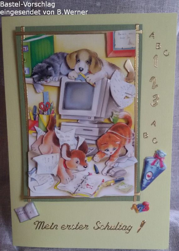 Basteltipp 3D-Karte Mein erster Schultag