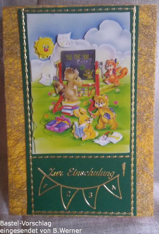 Basteltipp 3D-Karte Zur Einschulung