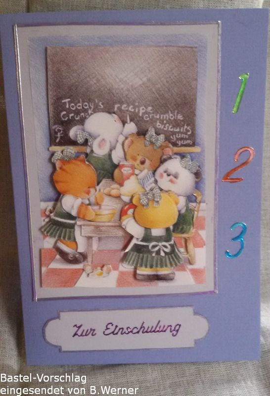 Basteltipp 3D-Karte Zur Einschulung
