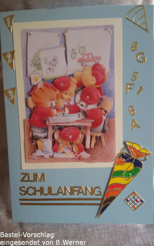 Basteltipp 3D-Karte Zum Schulanfang