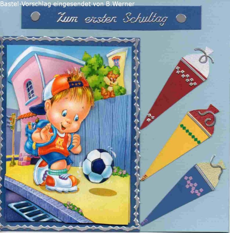 Basteltipp 3D-Karte Zum ersten Schultag