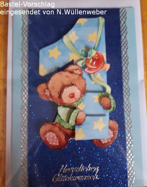 Basteltipp 3D-Karte Zum ersten Geburtstag