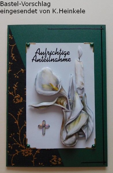 Basteltipp 3D-Karte Aufrichtige Anteilnahme