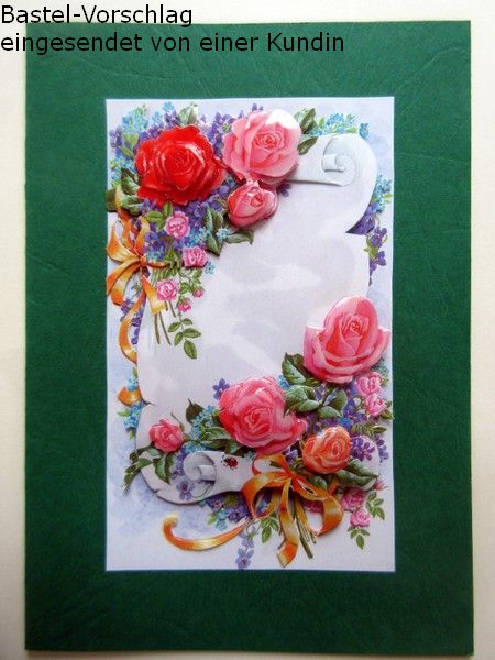 Basteltipp 3D-Karte neutral mit Rosen