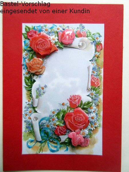 Basteltipp 3D-Karte neutral mit Rosen