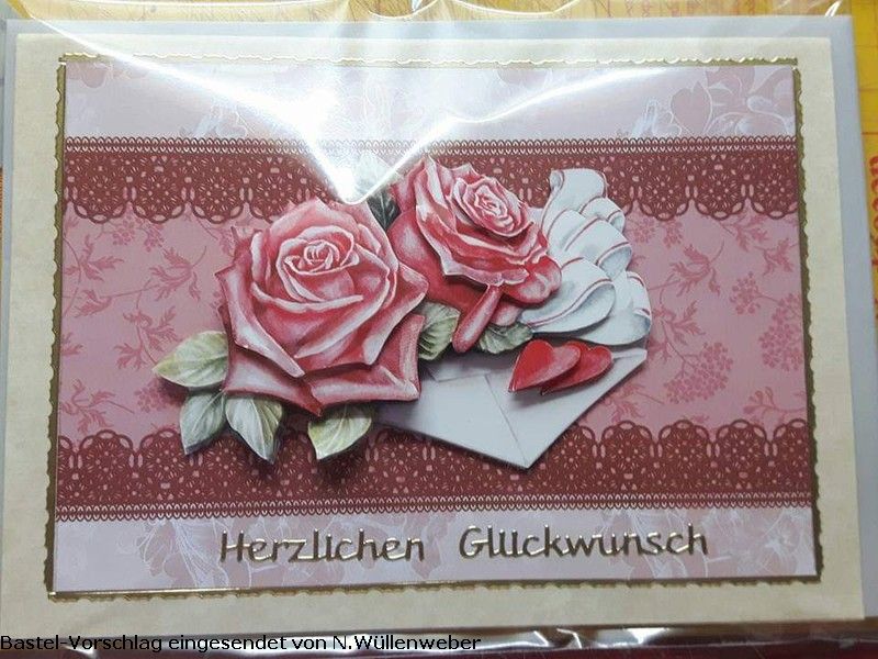 Basteltipp 3D-Karte Herzlichen Glckwunsch mit Rosen