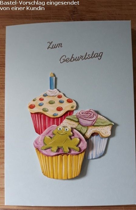 Basteltipp 3D-Karte zum Geburtstag mit Muffins