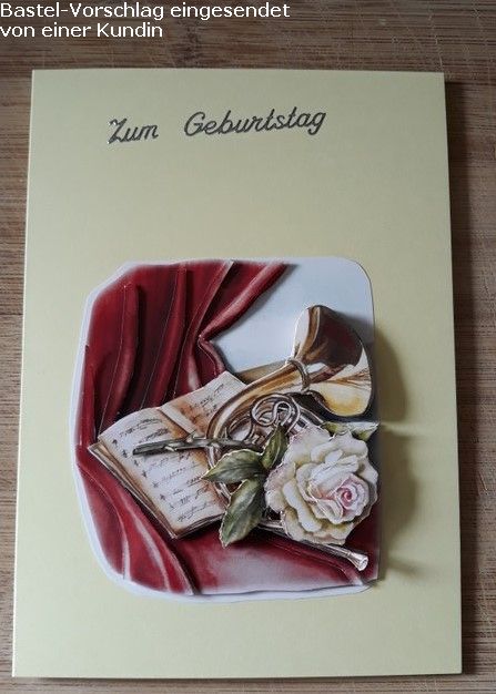 Basteltipp 3D-Karte zum Geburtstag musikalisch