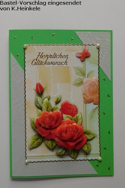 Basteltipp 3D-Karte Herzlichen Glckwunsch mit roten Rosen