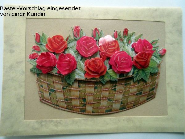 Basteltipp 3D-Karte neutral mit Rosenkorb